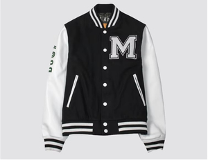 แจ็คเก็ต Latterman Varsity เหมาะสำหรับไลฟ์สไตล์ลำลองและแฟชั่น แจ็คเก็ตเบสบอล Letterman สำหรับผู้ชาย พร้อมรายละเอียดผ้าถักแบบริบ ดีไซน์ทันสมัย - Product Image 1