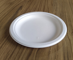Assiettes biodégradables écologiques - Assiettes jetables rondes - Anti-fuite, assiettes blanches naturelles sans BPA, alternative au plastique - Product Image 4