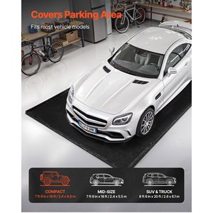 Tappetino Antiscivolo in PVC per Garage 2,37 m x 4,88 m, Resistente e Impermeabile con Tergivetro per Pulizia, Ideale per Contenimento Polvere e Liquidi sui Tappeti Auto - Product Image 2
