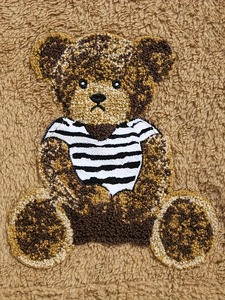 Unisex Oversized Hooded Fleece Sweatshirt Cartoon <b>Bear</b> Print Winter Casual Wear Regular Fit Anti-Pilling Knitted Pullover - Product Image 2
