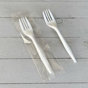 Fourchette en papier écologique de 155 mm, couverts jetables pour boulangeries, pâtisseries et confiseries, déjeuner, dîner et restauration collective - Product Image 1