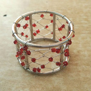 Servilleteros coloridos con cuentas de vidrio y Metal de madera para bodas y hoteles para decoración de mesa de cocina - Product Image 1