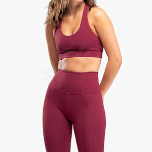 Nuevo Conjunto de Yoga con Logotipo Frontal, Cómodo y Elástico, de 2 Piezas, Ropa Deportiva para Gimnasio, Fitness, Yoga y Uso Casual, Moda Femenina - Product Image 3
