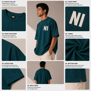 Camiseta Oversize de Algodón Pesado para Hombre, 240 GSM, Ajuste Holgado, Hombro Caído, Estilo Urbano, Proveedor de Camisetas Personalizadas Lisas - Product Image 3
