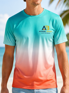 Camiseta de Manga Corta Casual para Hombre, Marca AMY, 100% Algodón, Cuello Redondo, con Relieve, Transpirable, Corte Regular, Personalizable con Logotipo, Venta al Por Mayor - Product Image 3