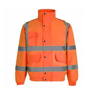 High Visibility <b>Pink</b> Safety <b>Jacket</b> <b>Waterproof</b> Polyester Reflective Workwear for Winter with Customizable Logo - Product Image 6