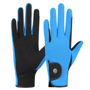 Gants d'équitation haute adhérence en maille, avec grip en silicone texturé, en daim synthétique, tailles junior et adulte, tissu à séchage rapide - Product Image 6