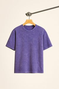 T-shirt Homme Oversize Marron 100% Coton Manches Courtes Col Rond Décontracté Sergé Tricoté Uni Respirant - Product Image 6