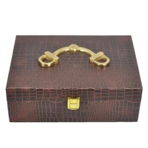 Crocodile Leather Box Handmade Luxury Gift Boxes & <b>Bins</b> Eco Friendly Lightweight Luxury Storage Box Gold Horse Bit Style Latest - Product Image 1