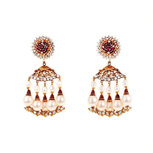Vintage Religious Pearl Drop Earrings for Wedding Party Gift - Product Image 2