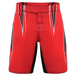 Shorts de sport bleus pour hommes, taille mi-haute, élastiques, séchage rapide, à rayures, en spandex et polyester, style Bermuda - Product Image 4