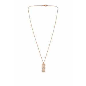 Collar con Colgante de Halo de Plata de Ley 925 Chapado en Oro Rosa con Circonitas Cúbicas para Mujer, Joyería Elegante y Minimalista, Regalo para Uso Diario, Fiestas y Bodas - Product Image 4