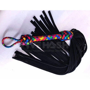 Leather Flogger Classic Style Leather Soft Strips <b>Grip</b> Handle Leather Flogger Smooth <b>Control</b> Use - Product Image 2