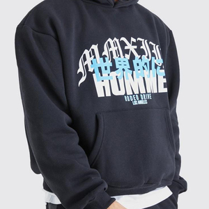 Custom Oversize 400gsm French Terry Baggy Vintage Sun Fade Acid Wash Hoodie and Stacked Sweatpants <b>Set</b> Tracksuit Men's Sweatsuit - Product Image 5