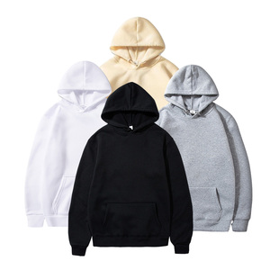 เสื้อฮู้ดสีขาวสำหรับผู้ชาย ทรงปกติ ผ้าฝ้ายเฟรนช์เทอร์รี่ ดีไซน์กระเป๋าแบบลำลอง เหมาะสำหรับใส่ในฤดูใบไม้ร่วง - Product Image 2