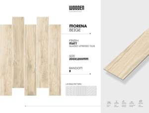 Baldosa de porcelana mate de superficie lineal de 200x1200 mm diseñada para mantener una alineación limpia del suelo y una resistencia cerámica confiable. - Product Image 3