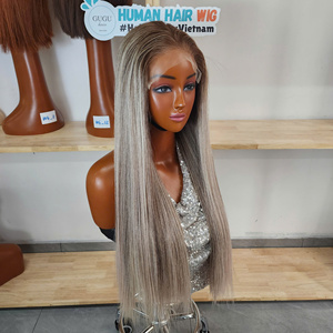 High Quality HD Lace Front <b>Wig</b> 5x5 Vietnamese Virgin Human Hair Glueless Highlight Blonde Color <b>Long</b> for <b>Wigs</b> 400gram 24 inches - Product Image 4
