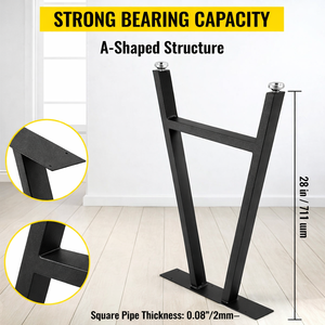 Pieds de table en métal robustes en forme de A, capacité de charge de 1200 lb, pieds de bureau en acier, base de meubles DIY pour table à manger, table basse, banc EDPTBL008 - Product Image 6