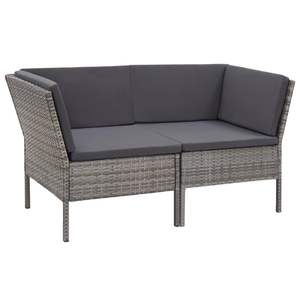 Ensemble de salon de jardin en polyrotin gris, 8 pièces, avec coussins, mobilier d'extérieur, design moderne, style contemporain, sièges pour 8 personnes - Product Image 4