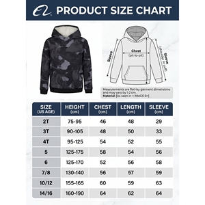 Wholesale Winter Casual Children's Hoodie Camouflage <b>Sherpa</b> <b>Lined</b> Cotton Spandex Fleece Pullover Custom OEM Factory Soft Feature - Product Image 6