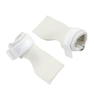 Agarraderas de Cuero de Vaca con Soporte para Muñeca para Levantamiento de Pesas y Fisicoculturismo, Antideslizantes, Ajustables, Resistentes, Protección para las Manos - Product Image 1