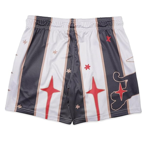 กางเกงบาสเก็ตบอลตาข่ายผู้ชายแบบสั่งทำพิเศษ เอวยางยืด มีเชือกผูก กระเป๋าข้าง พิมพ์ลายดิจิตอล 3 มิติ แบบซับลิเมชั่น รับผลิตแบบ OEM - Product Image 2