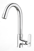 Robinet mural en alliage de zinc durable à corps long, à portée étendue, pour jardin, usage domestique et cuisine