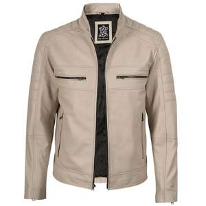 Chaqueta de Cuero Personalizada para Hombre, Talla Grande, con Cierre de Cremallera, Estilo Vintage, Chaqueta Bomber - Product Image 4