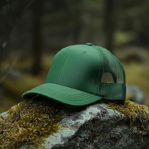 Truck Driver Hat Adjustable 6-Panel <b>Baseball</b> <b>Cap</b> with Structured <b>Plain</b> Design - Product Image 4