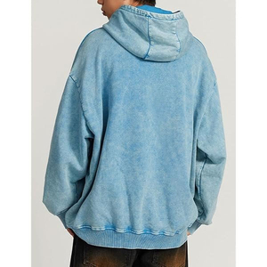 Sudaderas con capucha para hombre con lavado ácido, diseño urbano moderno con lavado vintage para un estilo discreto, precio económico, venta al por mayor, OEM - Product Image 4
