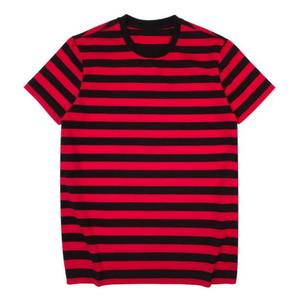 Camiseta de Hombre a Rayas de Nuevo Diseño, Cuello Redondo, Manga Corta, Cómoda, Nueva Llegada 2023, Camiseta de Hombre con Estampado Personalizado - Product Image 1