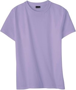 T-shirt pour femme, manches courtes, col en V, coupe classique, couleur unie, style décontracté, 100% coton, jersey respirant, écologique - Product Image 4