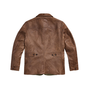 Brown <b>Suede</b> Genuine Leather <b>Women</b> <b>Jackets</b> 5 Front Buttons Fashion <b>Jacket</b> - Product Image 2