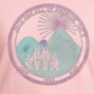 เสื้อยืดโลโก้ทรงกลมสีชมพูสำหรับผู้หญิง ลำลอง สตรีทแวร์ สวมใส่สบาย แฟชั่นไลฟ์สไตล์ เสื้อผ้าชั้นนำ - Product Image 2