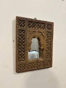 Antique Hand Carved Wooden <b>Arch</b> Panel | Vintage Indian Midcentury Modern Door <b>Frame</b> Wall Decor Home Furniture Bedroom Durable - Product Image 2