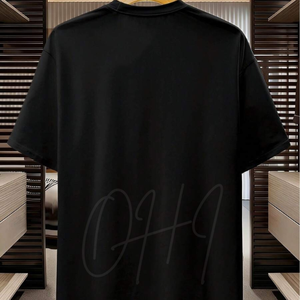 Camiseta Personalizada con Pedrería Negra, 100% Algodón Transpirable, Estilo Urbano Oversize para Hombre y Mujer, OEM/ODM Disponible - Product Image 2