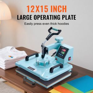Pressa a Caldo 2-in-1 da 12 x 15 Pollici per Trasferimento Termico e Stampa su T-shirt, con Apertura a 360 Gradi per Cappelli e T-shirt - Product Image 5