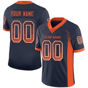 เสื้อฟุตบอลแบบซับลิเมชั่นสั่งทำพิเศษ สไตล์ลำลอง OEM ผ้าโพลีเอสเตอร์ฟลีซ 100% พิมพ์ชื่อทีมและหมายเลข - Product Image 2