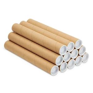 Caja cilíndrica de cartón biodegradable, tubo de papel sellado con impresión personalizada para empaque de volantes, tubo ecológico sin plástico. - Product Image 4