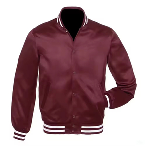 Chaqueta Varsity Verde para Hombre con Bordado de la Letra C, Estilo Preppy, Mezcla de Lana y Poliéster, Cuello Camisero, Corte Regular, para Otoño - Product Image 6