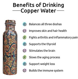 Botella de Agua de Cobre Ecológica de Doble Pared con Diseño Impreso para una Bebida Saludable en Casa, Oficina o Viajes, Compre Directamente del Proveedor - Product Image 4