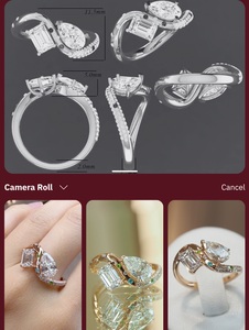 Anillo de Compromiso Toi Et Moi Vintage con Diamante Cultivado en Laboratorio con Corte Esmeralda en Forma de Pera, Certificado por IGI, Anillo de Dos Piedras Cruzadas Personalizado para Novia, Joyería Fina para Mujer - Product Image 5