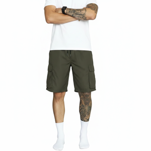 Pantalones Cortos Deportivos de Carga al por Mayor OEM ODM, Transpirables, de Poliéster Tejido, Ligeros, Personalizados, de Secado Rápido, Ecológicos, con Cordones - Product Image 2