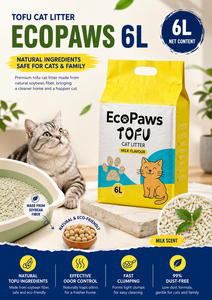 EcoPaws Milk Scent Tofu <b>Cat</b> <b>Litter</b> 2.5kg | Factory Direct OEM with Custom Packaging for Private Label - Product Image 1