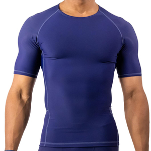 เสื้อแรชการ์ดสำหรับผู้ชาย MMA ป้องกันแสงแดด UPF50+ เป็นมิตรกับสิ่งแวดล้อม ระบายอากาศได้ดี แห้งเร็ว ต้านเชื้อแบคทีเรีย ผลิตจากโพลีเอสเตอร์/สแปนเด็กซ์ แขนยาว สำหรับเล่นเซิร์ฟ - Product Image 1