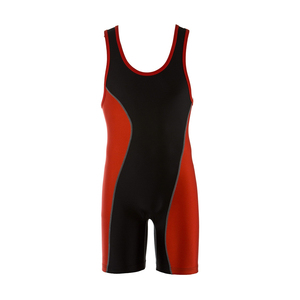 Men's Black Wrestling Singlet Fitted Spandex Nylon Stretch <b>Athletic</b> Wear for Adults Sports Apparel - Product Image 5