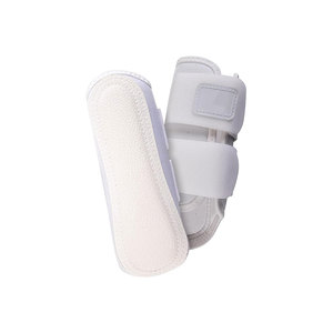 White PU Horse Brushing Boots with <b>Velcro</b> <b>Straps</b> for Leg Protection - Product Image 1