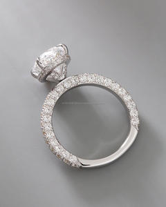 Diamante Cultivado en Laboratorio Marquise de Alta Calidad, Oro Amarillo/Rosa/Blanco de 14/18 Quilates, Certificado IGI, Diseño Elegante para la Vida Diaria, Bodas y Fiestas - Product Image 4