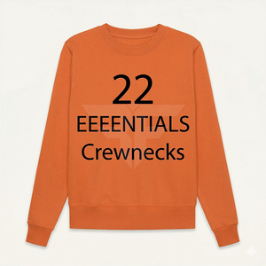 Vente directe usine ESSENTIAL SS22 Printemps Sweat-shirts col rond oversize couleur Avoine clair Noir Logo flocage 3D Coton Décontracté - Product Image 1