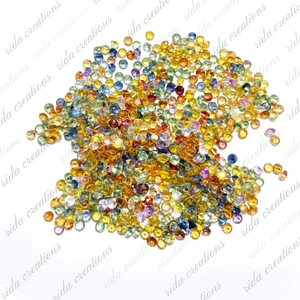 Zafiro Natural Certificado por IGI, Corte Brillante Redondo de 3 mm, Multicolor, Piedras Sueltas Pequeñas para Joyería - Product Image 2